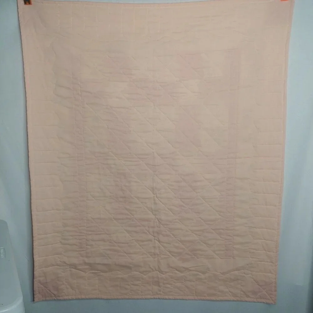 Homemade Baby Quilt Woodland Fairies Sparkle Green Floral Pink Patchwork Magical - Picture 11 of 11